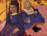 Поль Гоген Портрет двух детей (Поль и Жан Шуффнекеры)-1889